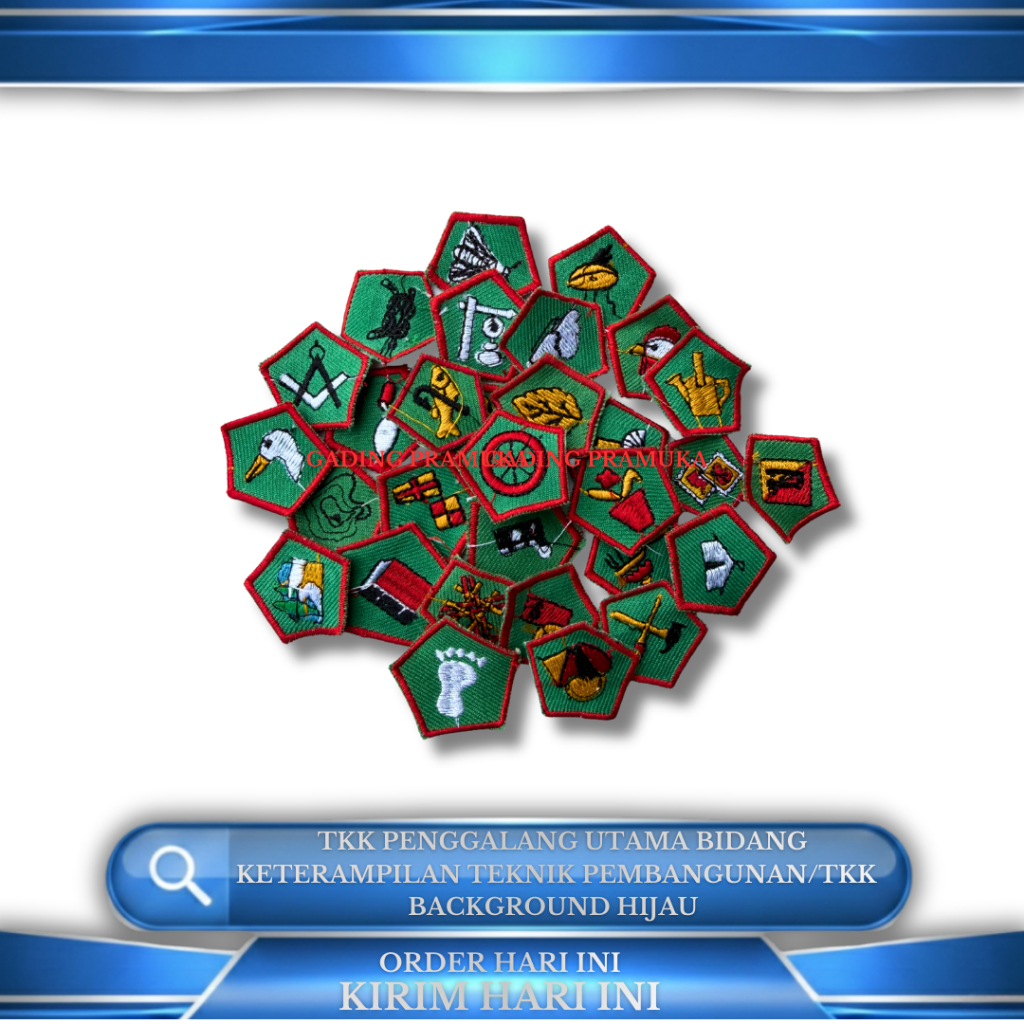 TKK Bidang keterampilan teknik pembangunan/tkk utama pramuka Background hijau