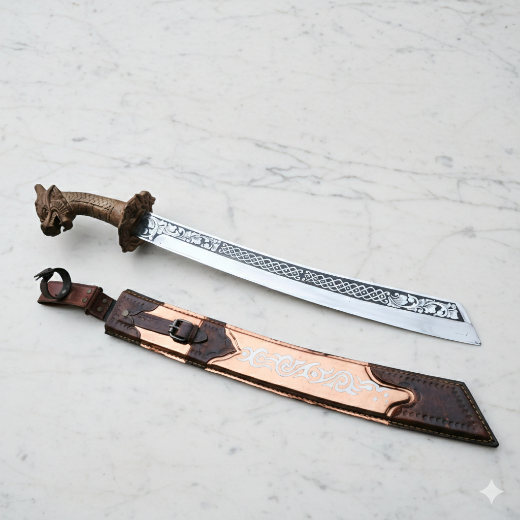 NAG golok panjang kerja kebun patimura ukir khusus baja per asli cibatu