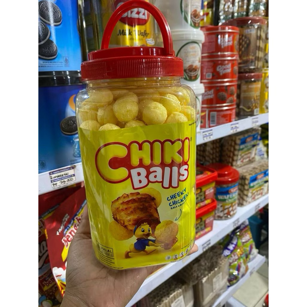 CHIKI BALLS CHEEKY  KEMASAN TOPLES  - RENYAH/berbagai snack toples