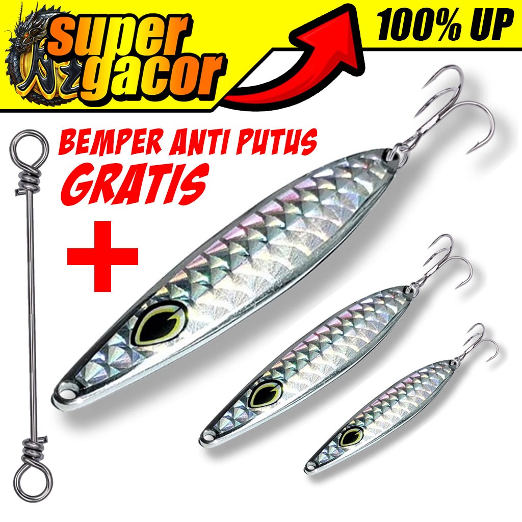 Spoon Gratis Bemper Untuk Casting Tenggiri Barakuda GT Umpan Killer Treble Umpan Pancing Jigging
