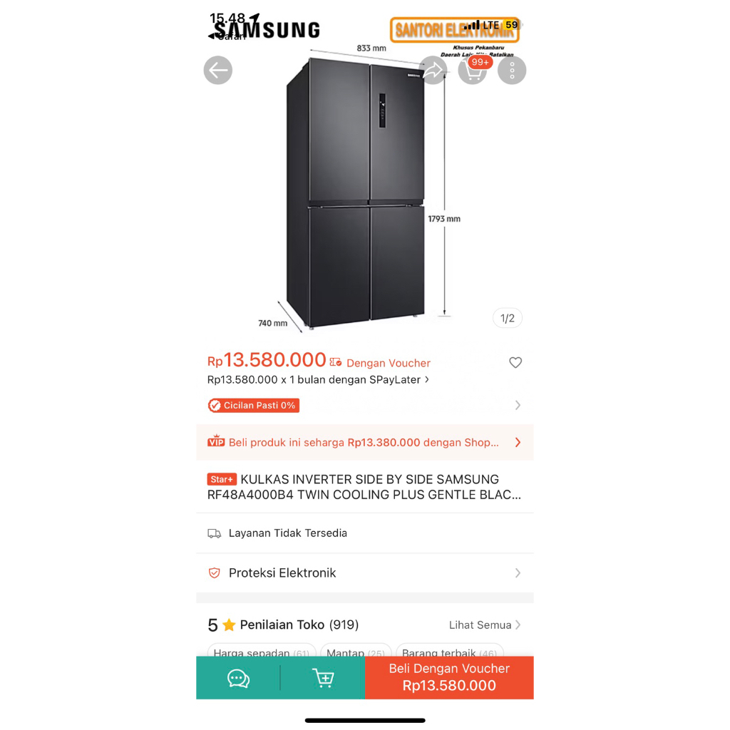 Kulkas 4 Pintu Merk Samsung