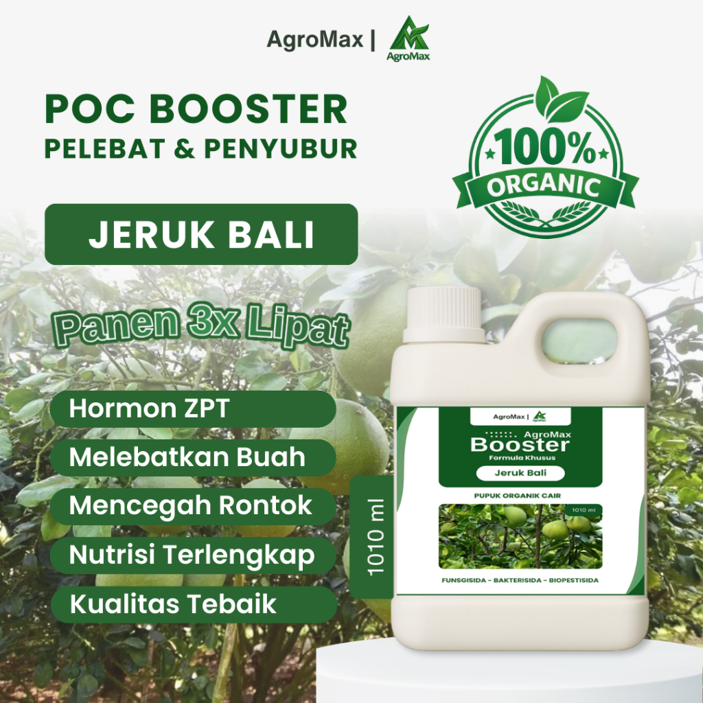 Pupuk Organik Cair Booster Jeruk Bali - POC dan ZPT Perangsang Bunga dan Pembesar Buah, Pengurang Ro