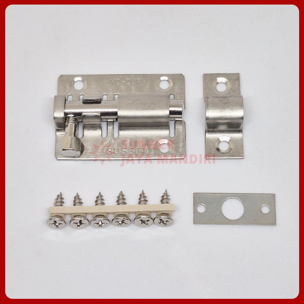 YOZURI Grendel / Slot Pintu Jendela 2 Inch Stainless Steel 304