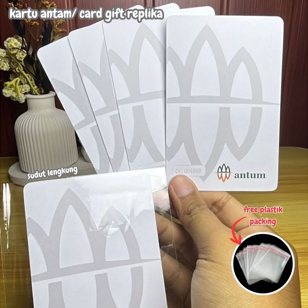 KARTU REPLIKA EMAS ANTUM/ CARD GIFT COKLAT / MENTAHAN KERTAS REPLIKA EMAS ANTUM FREE PLASTIK PACKING