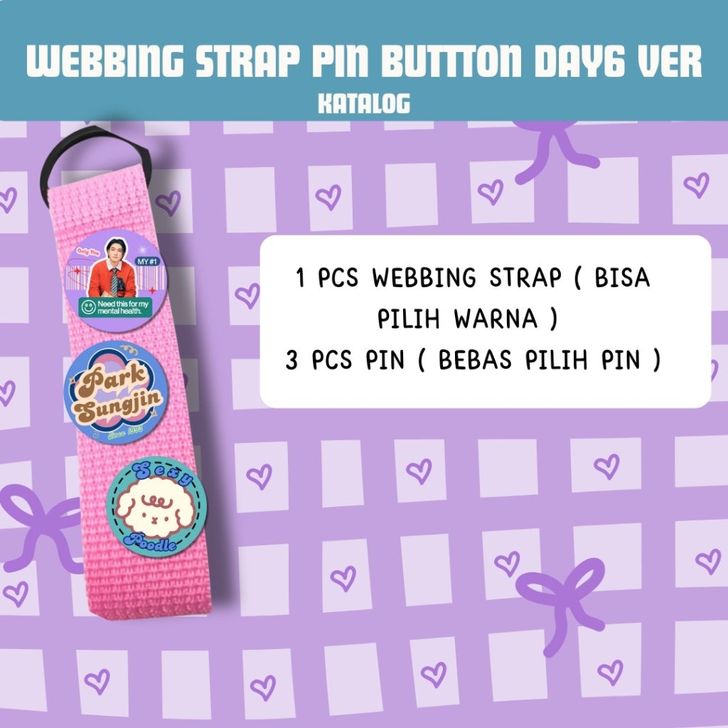 WEBBING STRAP PIN BUTTON DAY6