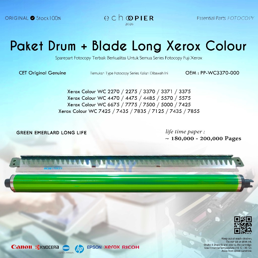 Paket Drum Xerox Fuji Fotocopy Long Life Warna C 2270 3375 4470 4485 5570 7500 5000 7425 7435 7835 7