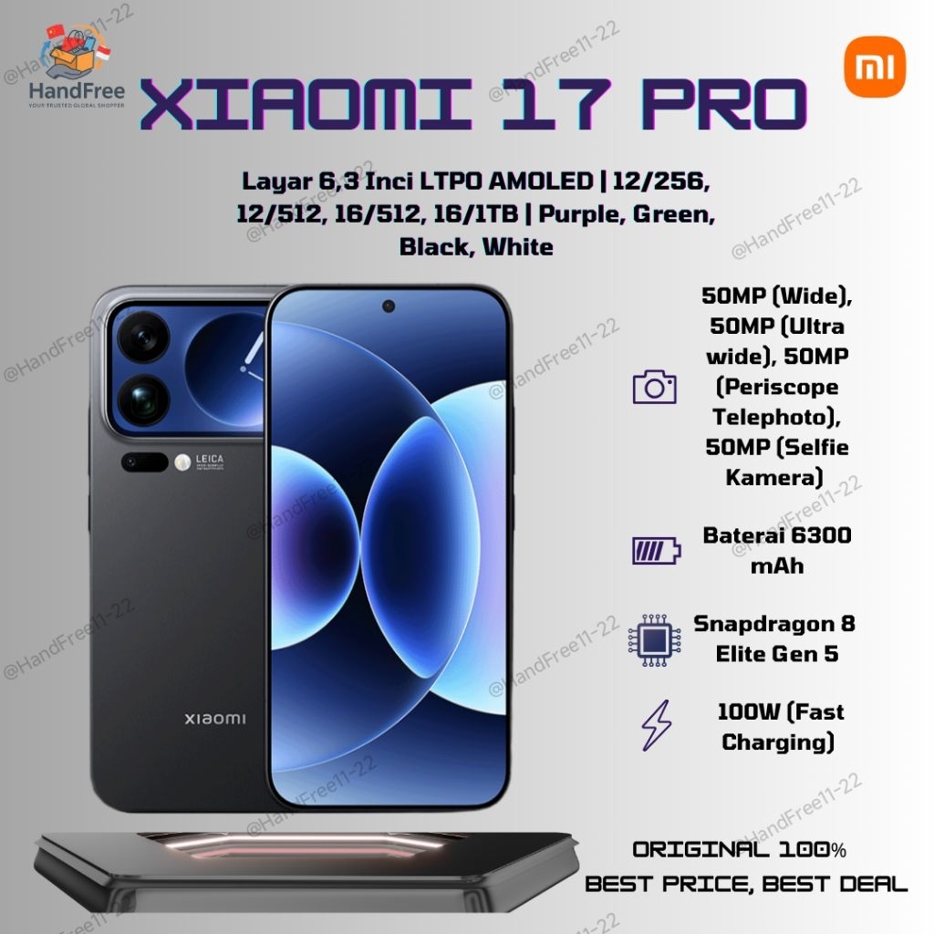 XIAOMI 17 PRO IMEI TERDAFTAR BEACUKAI PERMANEN