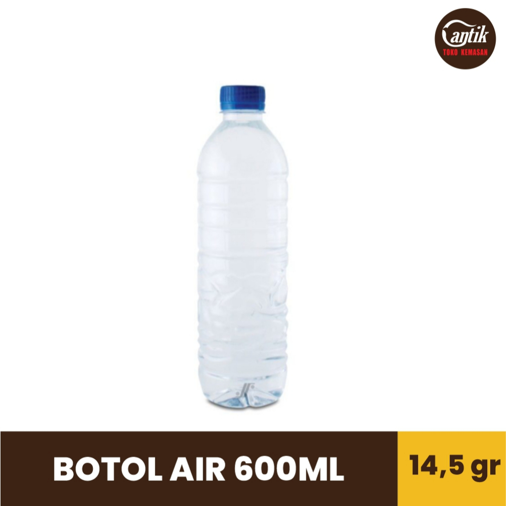 BOTOL PLASTIK BENING AIR / JUS / KOPI 600 ML + TUTUP BOTOL LONG NECK ISI 100 PCS