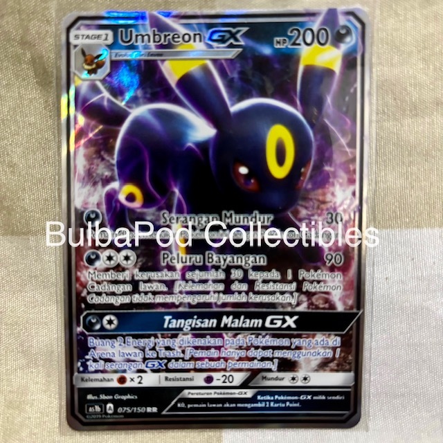 Pokemon TCG Indonesian Umbreon GX AS1b 075/150 RR Hantaman Pertama B