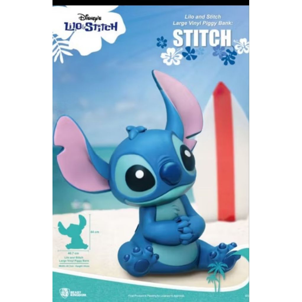 BEAST KINGDOM LILO AND STITCH LARGE PIGGY BANK STITCH