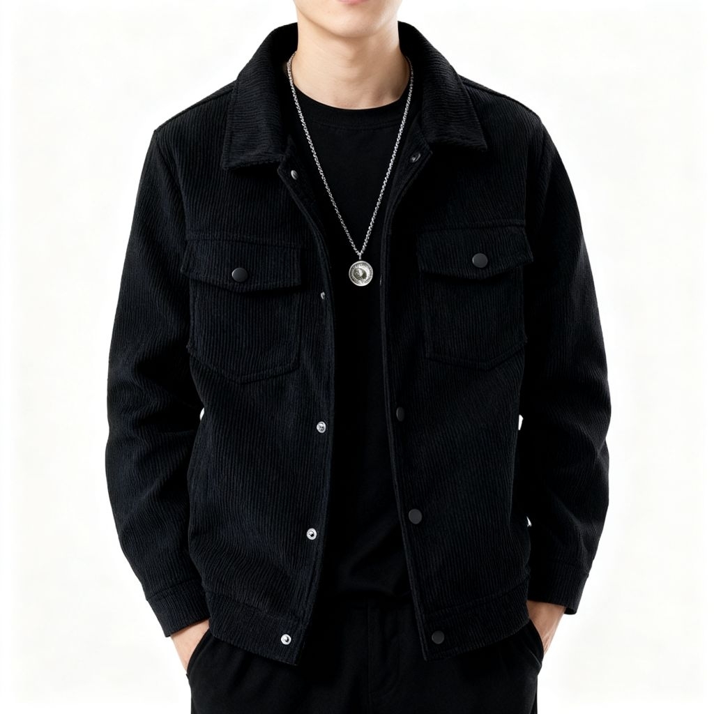 Corduroy Trucker Jacket Casual Jacket Corduroy Polos