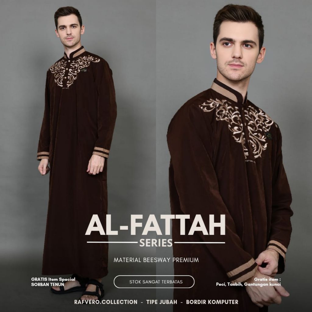 HOT SALE Gamis Pria AlFattah ORIGINAL RAFVERO - Gamis Jubah Pria - RAFVERO ORIGINAL