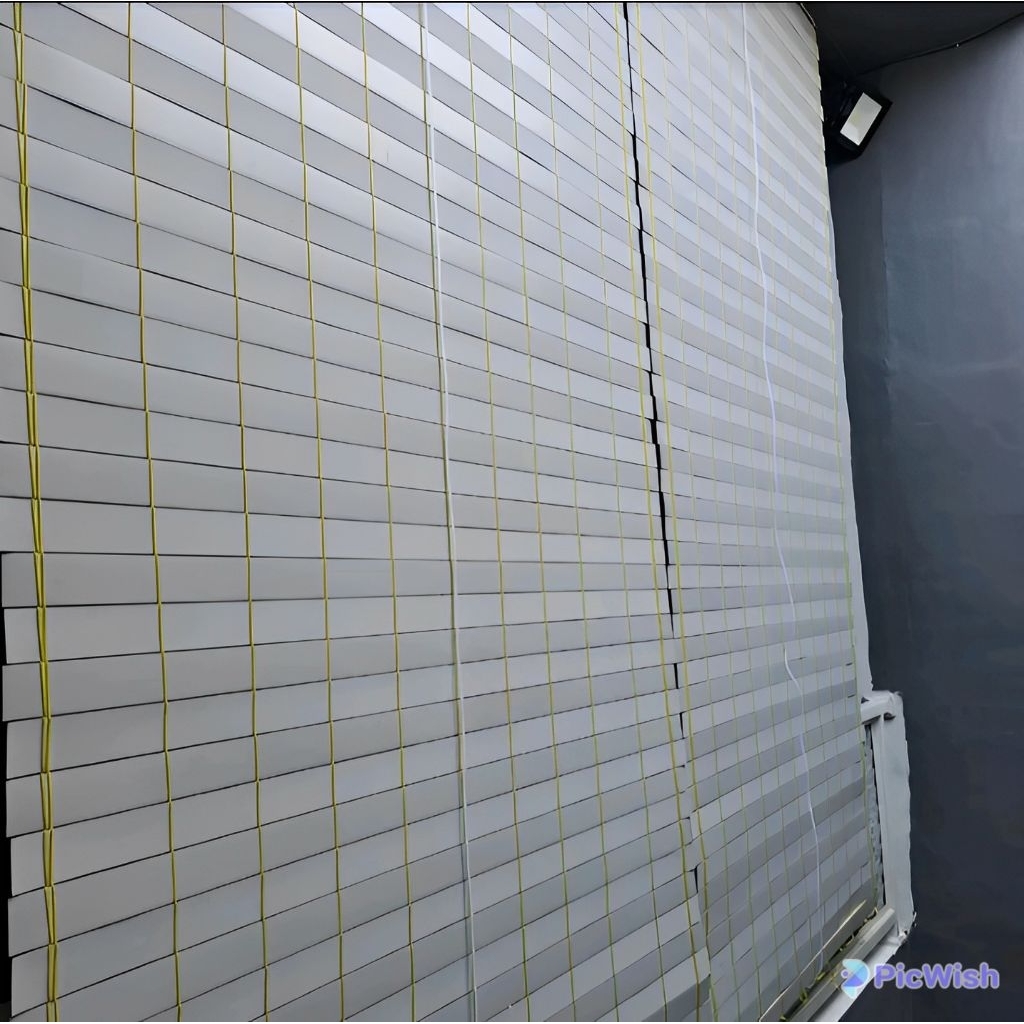 Tirai Gulung Outdoor Bahan Kayu PVC 2x2 Meter Dekorasi Area Outdoor