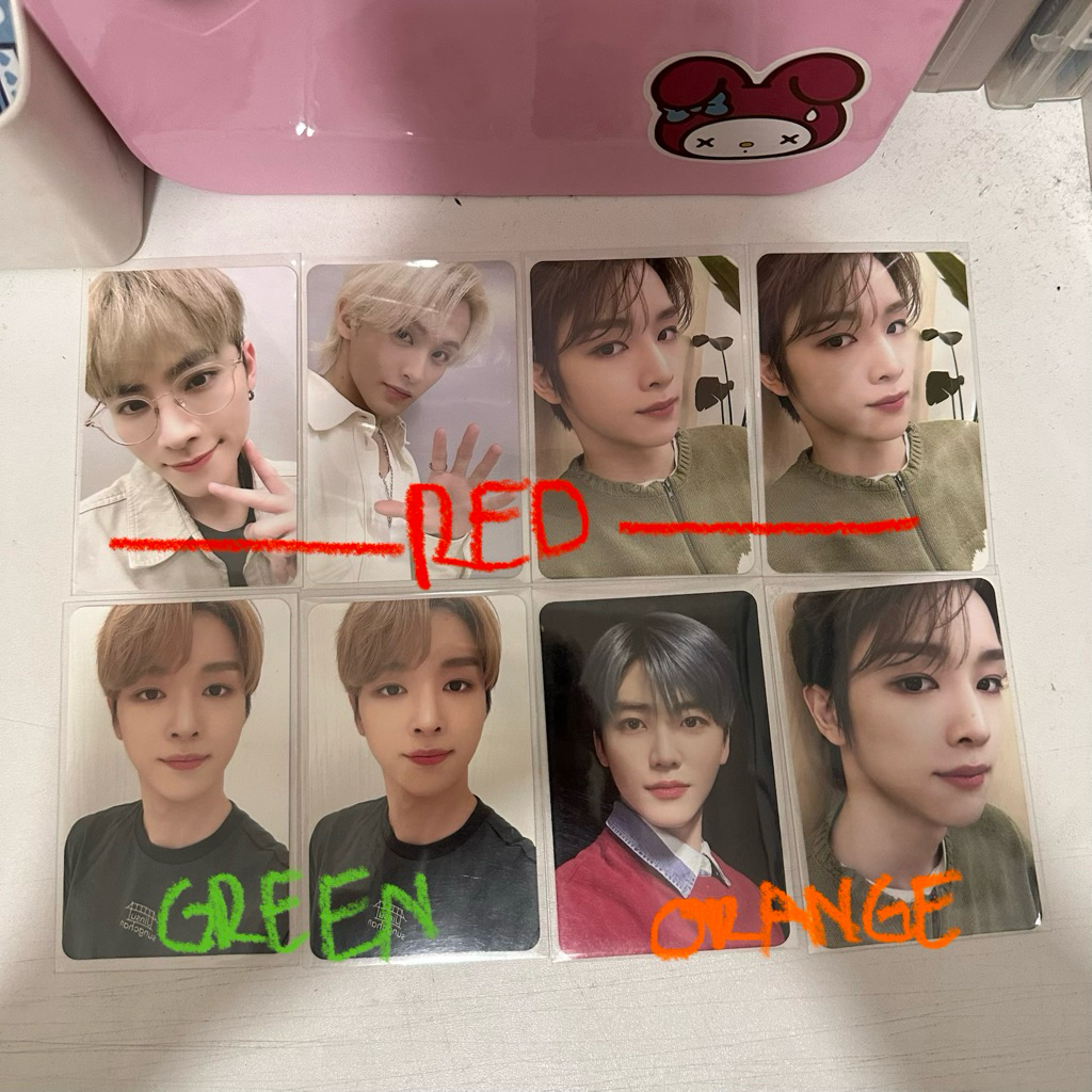 OFFICIAL - Photocard NCT ccomaz red green orange sungchan xiaojun mark jaemin