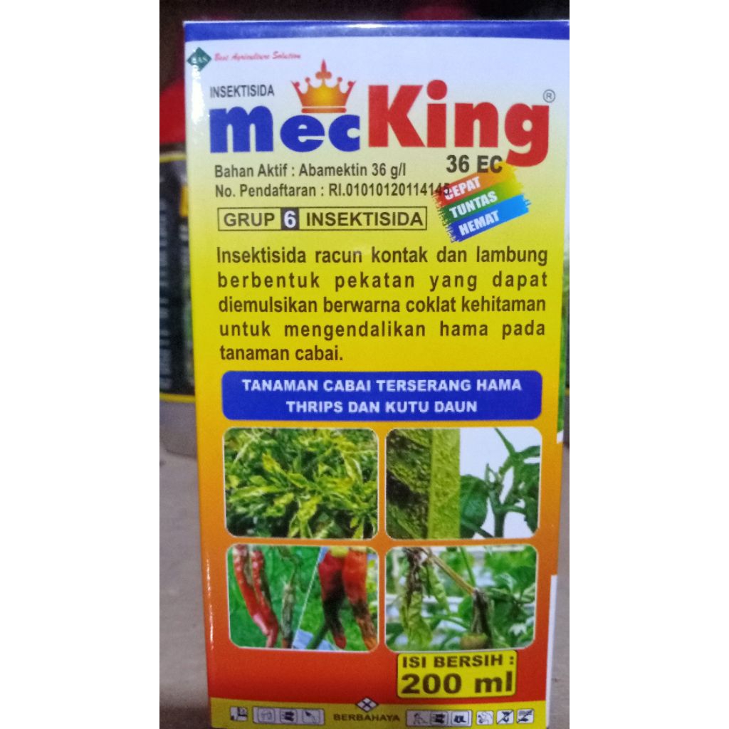 mecking bahan aktif, abamektin 36 Ec