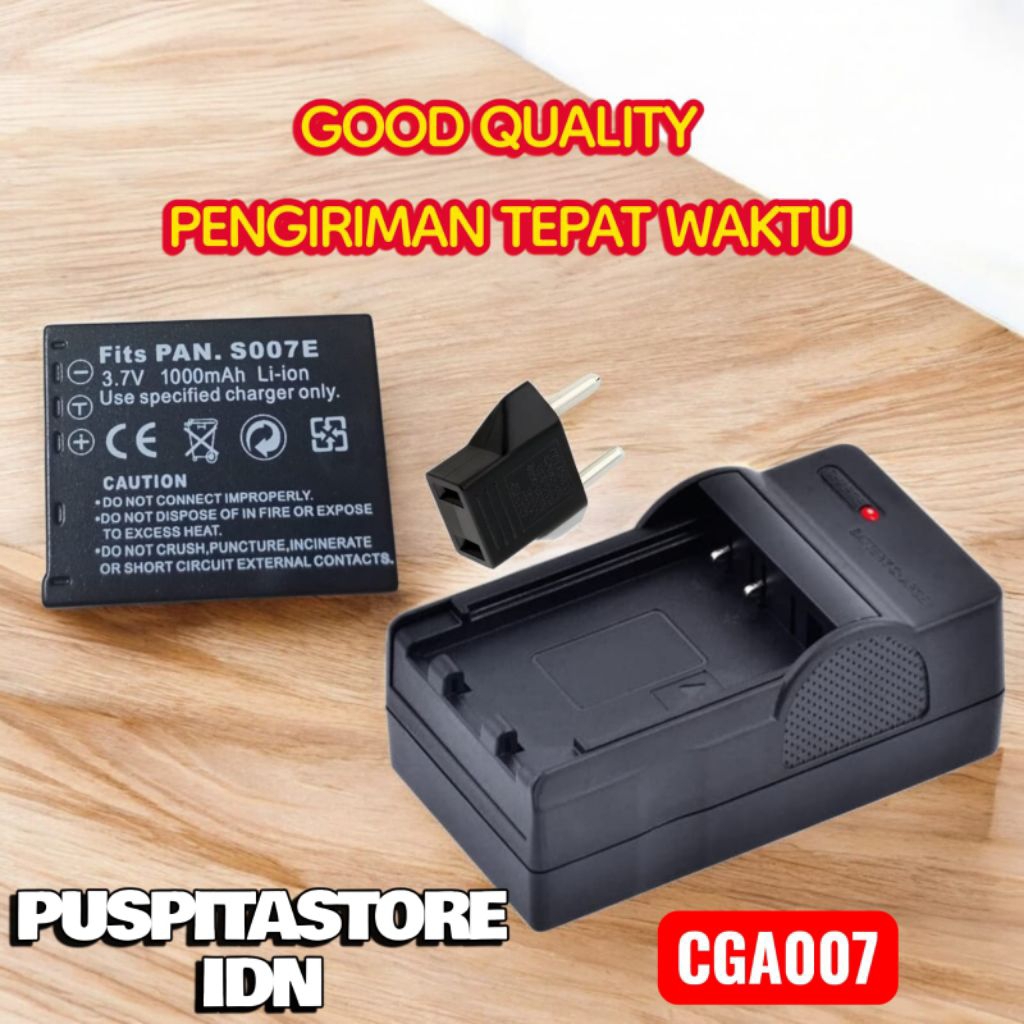 Charger & Baterai Lumix DMC TZ1 TZ2 TZ3 TZ4 TZ5 TZ11 TZ15 TZ50 - Casan Batre