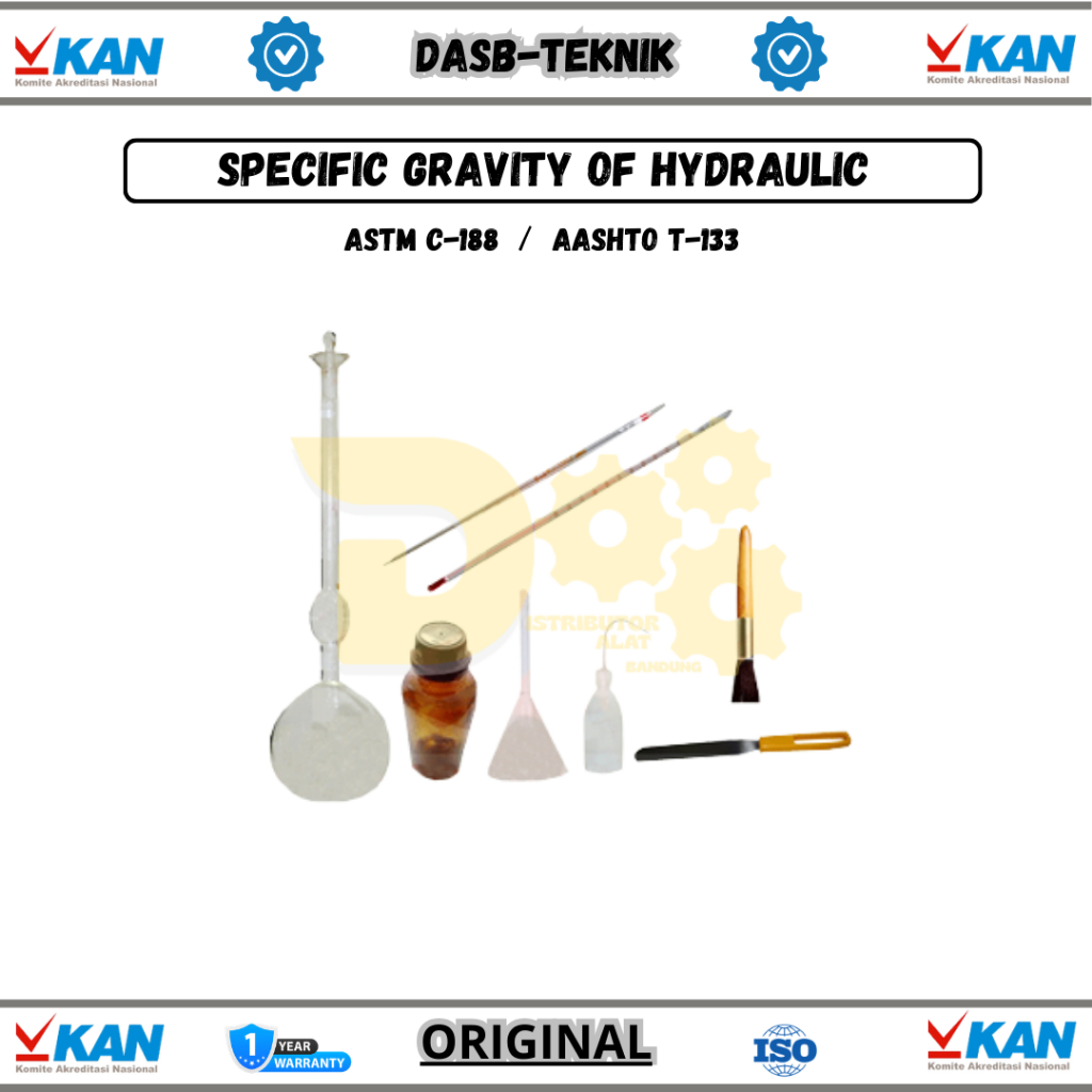 Le Chatelier Flask Set - Alat Uji Berat Jenis Semen ASTM C-188 / AASHTO T-133