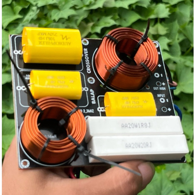 crossover pasif 2 way 8ohm potongan di 2.7khz