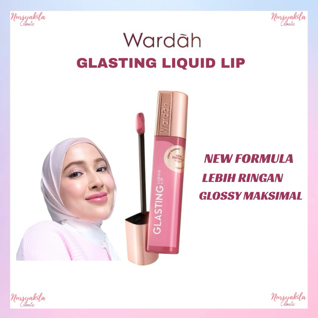 Wardah Glasting Liquid Lip 3.5 gr - Lipstick Glossy Transferproof Ringan - Lipcream