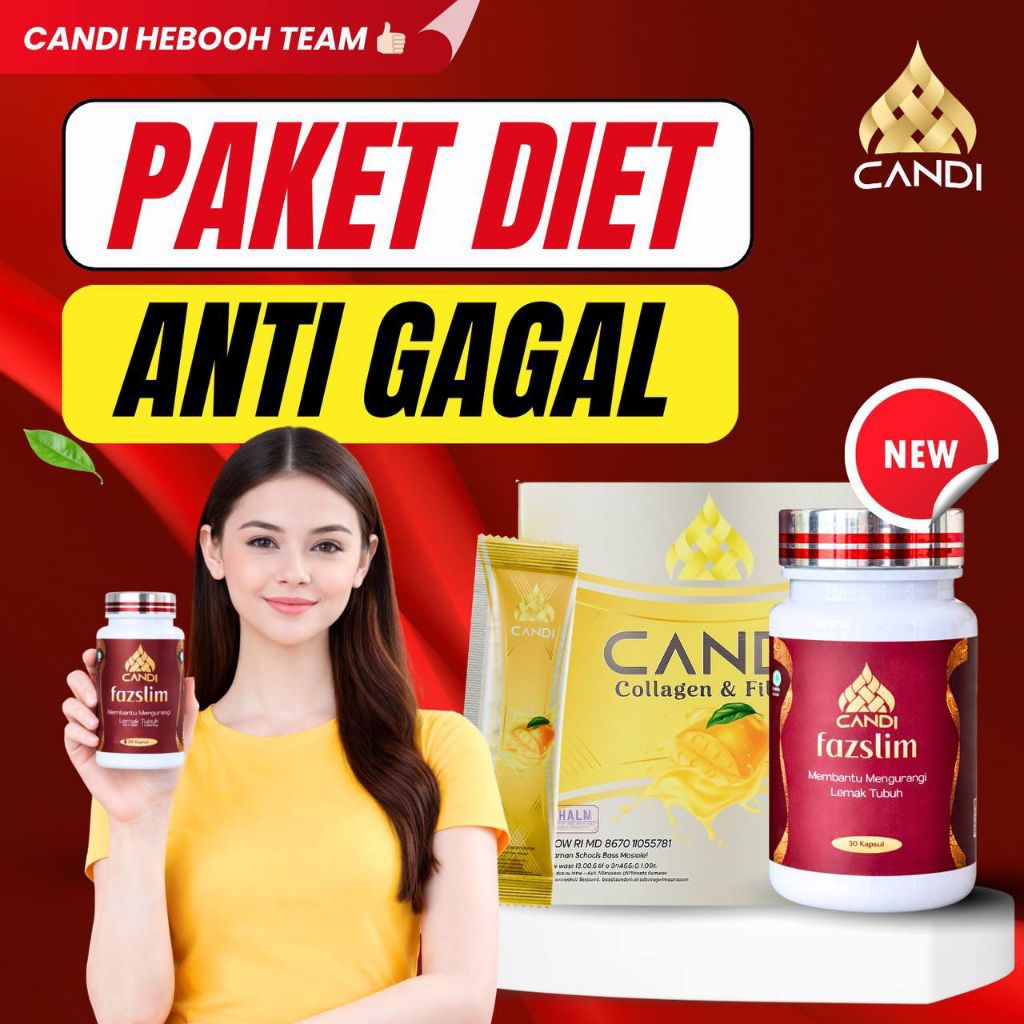 CANDI KOLAGEN JUMBO ISI 20 KAPSUL FAZS SLIM 30 KEMASAN BARU CANDI HARGA LEBIH HEMAT ISI LEBIH BANYAK