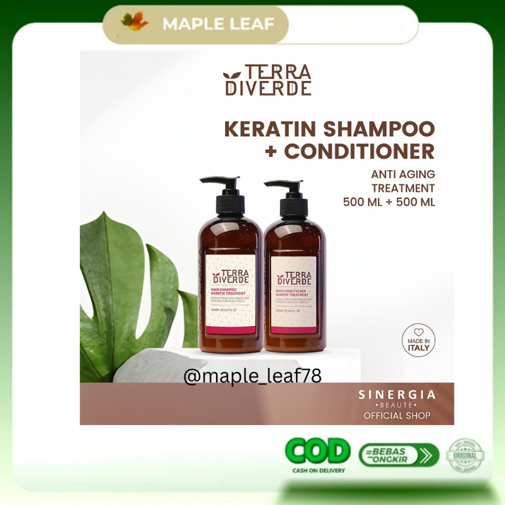 Sinergia Terra Diverde Ilvasto KERATIN Shampo Conditioner 250ml / 500ml