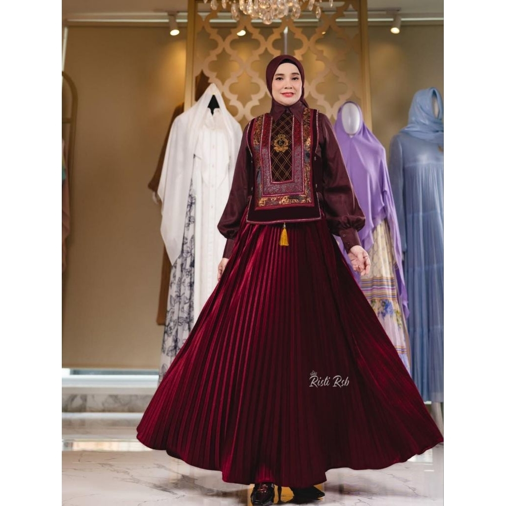 LINA SUKIJO AIKO SET ROK VEST OUTER HIJAB