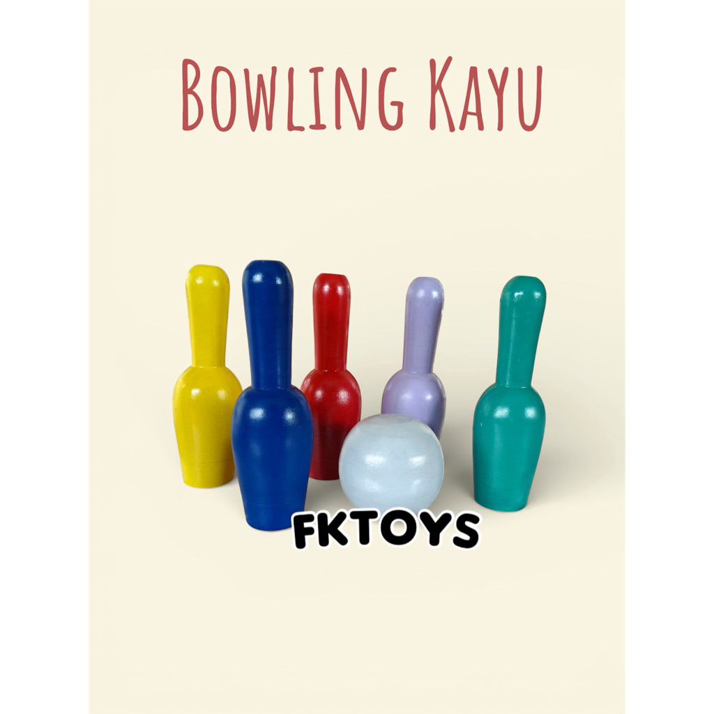Bowling kayu  Mainan Edukasi anak