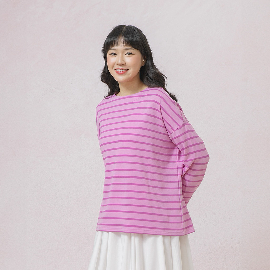 HijabChic Ulyani Perennial Purple Stripe Tops