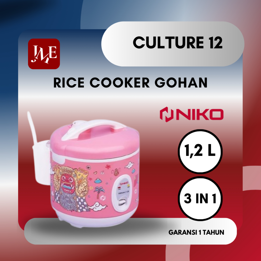Rice Cooker 1.2 LITER NIKO Gohan Culture