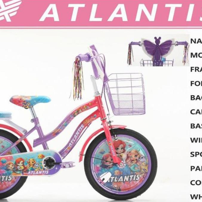 Sepeda mini 16 Atlantis Bell sepeda cewe mini 16 inch atlantis bel