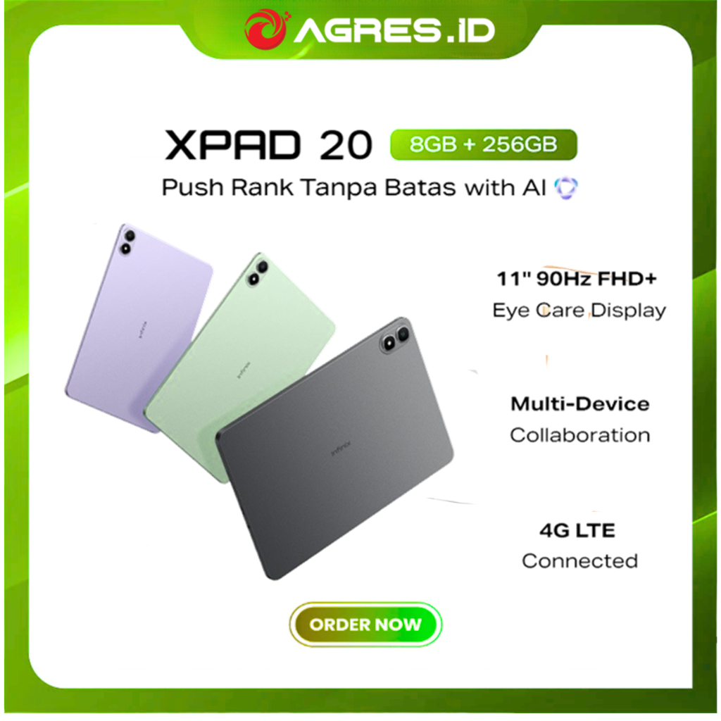 Infinix XPAD 20  RAM 8/56GB - Mediatek G88 - 11" 90Hz FHD+ - 7000 mAh - 4G LTE