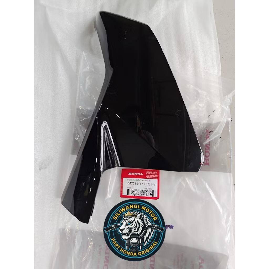 Cover Depan Samping Kiri Hitam Glossy Honda PCX 160 K1ZV ORIGINAL 64721K1YDC0YA