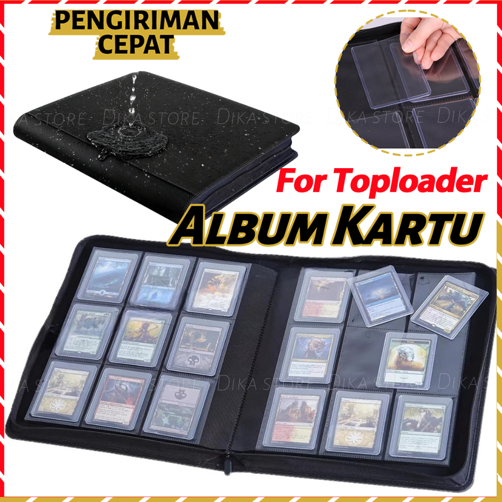 Album Kartu 9 Pocket Boboiboy Pokemon Toploader Binder 270 Slot Premium PU Leather Binder Card Album