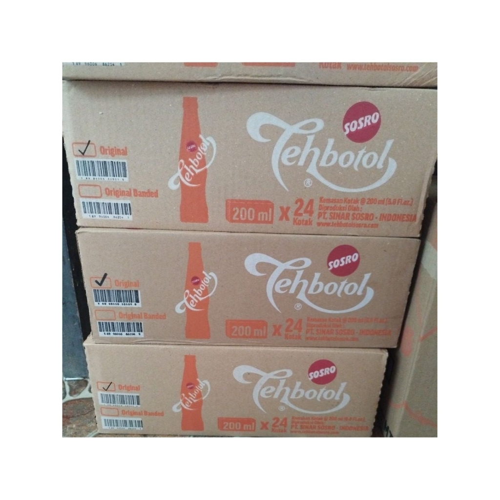Teh Botol Sosro Minuman Teh Original 200ml 24 x 200 ml / Dus
