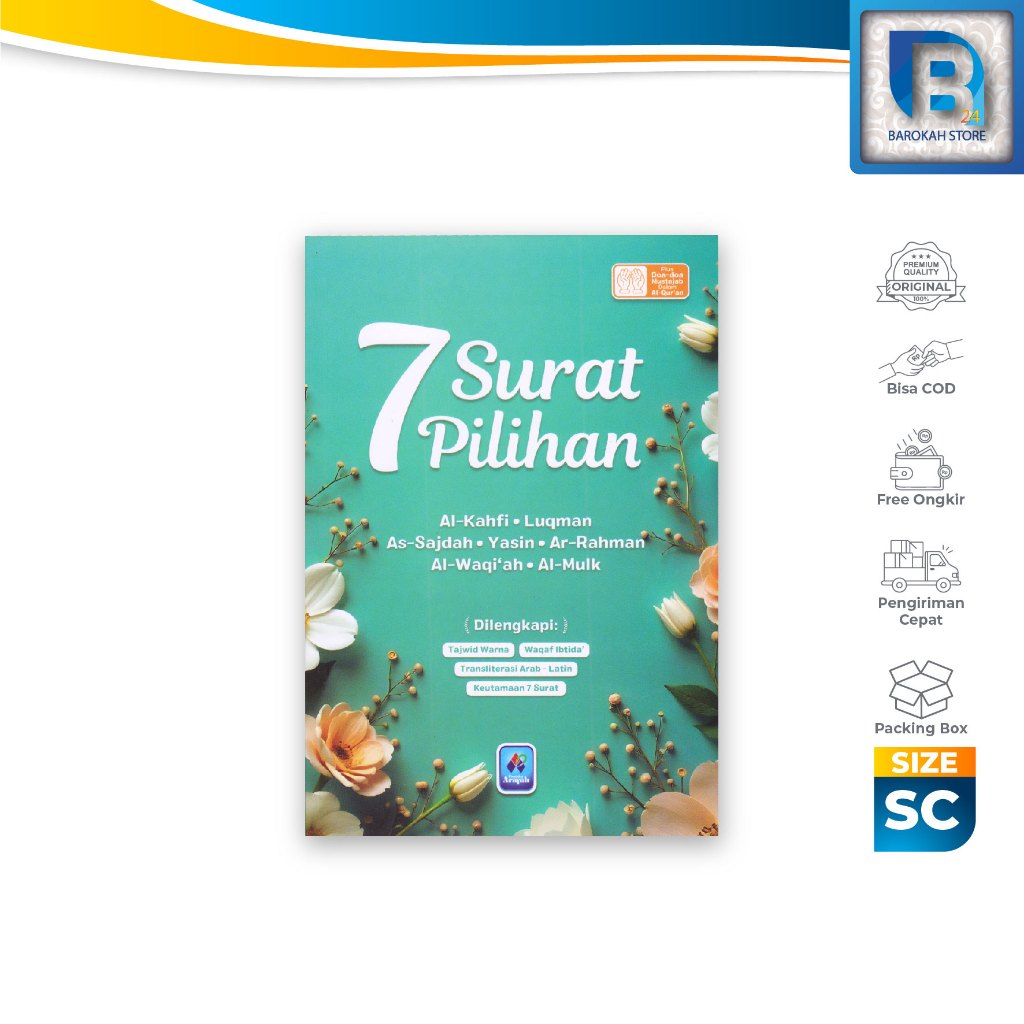 Buku Yasin 7 Surah Pilihan Tajwid Warna Latin Terjemah Al Kahfi Al Waqiah Al Mulk Pustaka Arafah