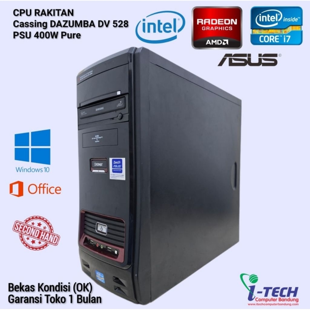 CPU RAKITAN CORE i7-2600 | i7-860 | AMD A4-4000 AVU | i5-4460 RAM 8GB HDD 500GB / SSD 128GB
