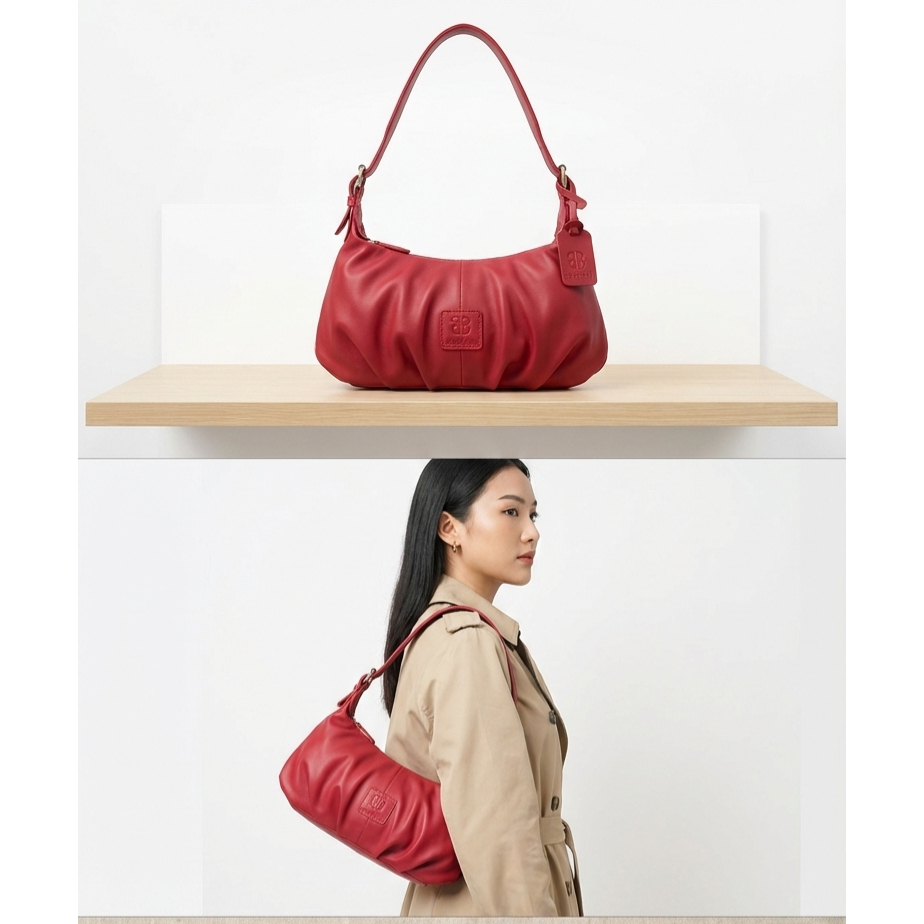 ABEKANI LEATHER Tas Wanita Kulit Asli SORA Shoulder Bag by Abekani Berbahan Kulit Domba Asli Shoulde