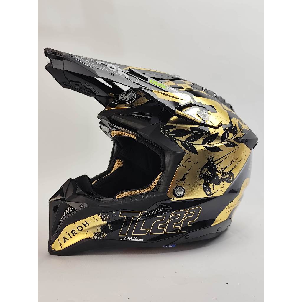 Helmet Airoh Aviator 3 Tc222 Legend Original Helm Motor