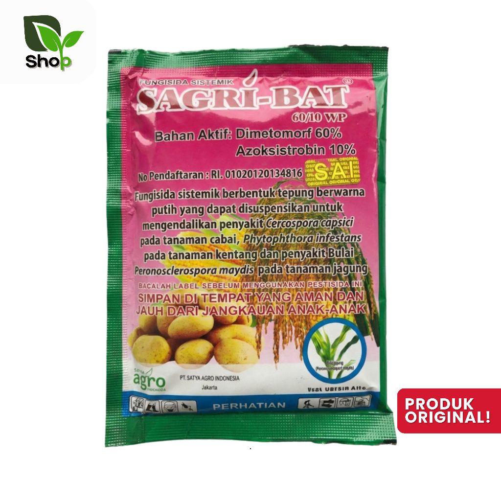 SAGRI-BAT Fungisida Sistemik 60/10WP Mengendalikan Penyakit Tanaman Cabai Kentang Jagung