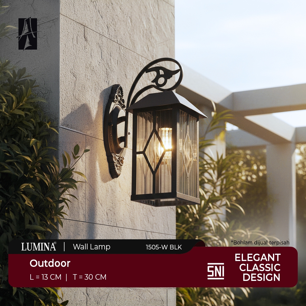Lumina - Lampu Dinding Outdoor Klasik Modern Wall Lamp Taman Teras Rumah Hotel Restoran Anti Air War