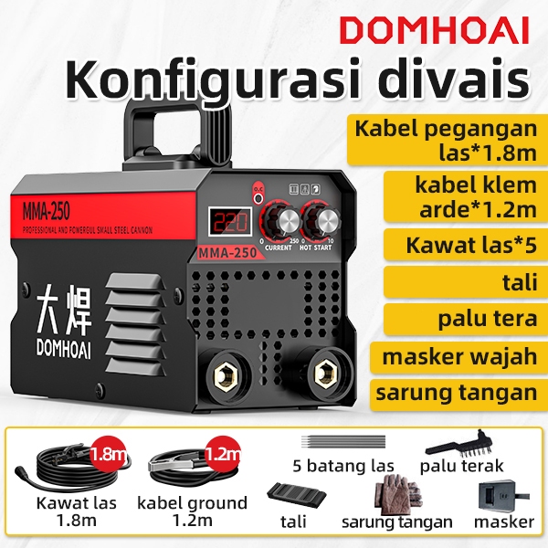 Mesin las DOMHOAI 450 Watt Mesin Las Inverter Mesin Las Mini Listrik alat las listrik canggih  Mesin