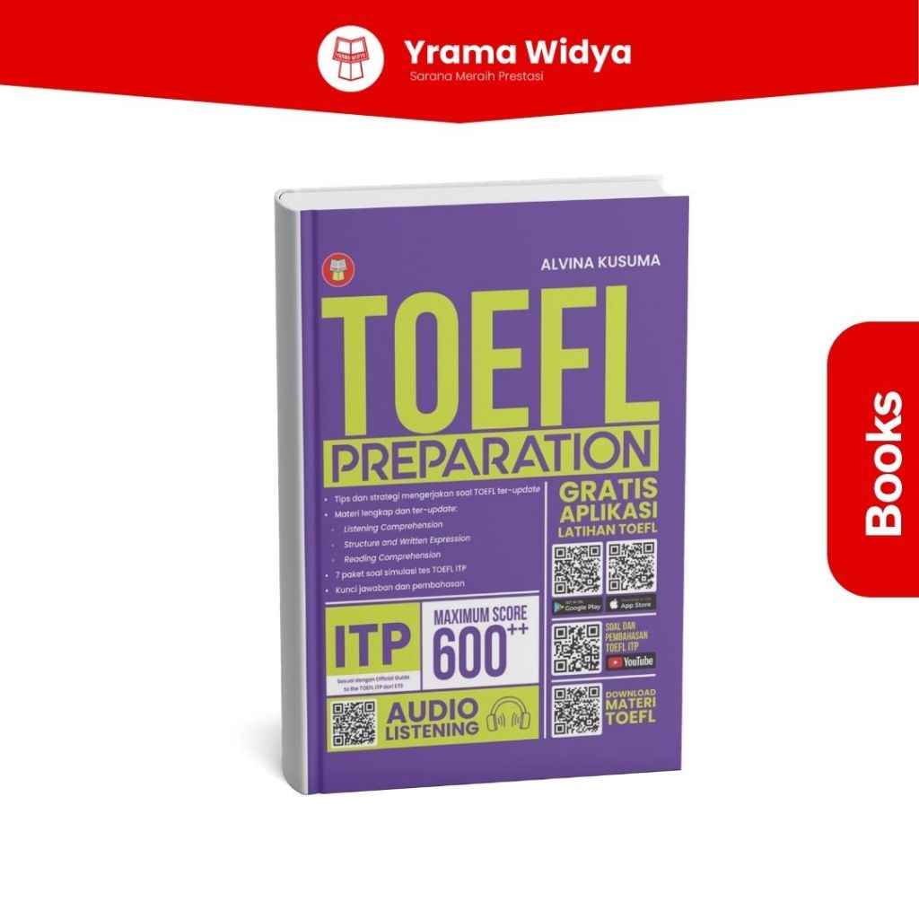 Buku Toefl Preparation ITP Maximum Score 600++ ( Alvina Kusuma )