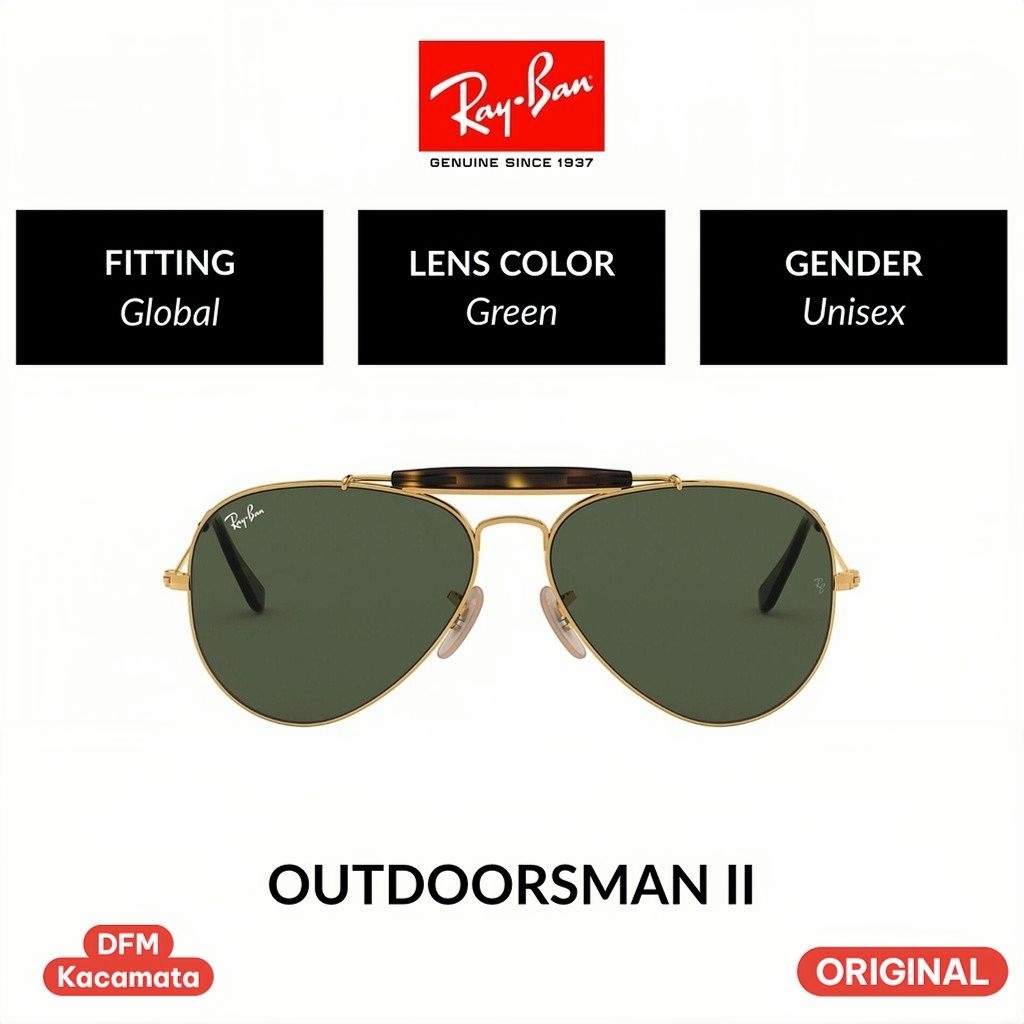 Kacamata Ray-Ban Outdoorsman II | RB 3029 181 | Global Fitting | Sunglasses | 62 mm |