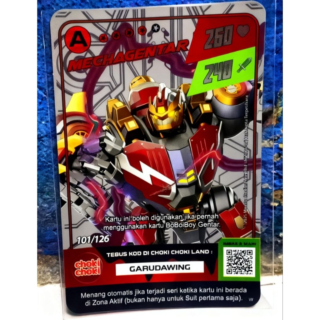 CARD BOBOIBOY GALAXY MONSTA V2 ORI holo A mechagentar 1 pcs