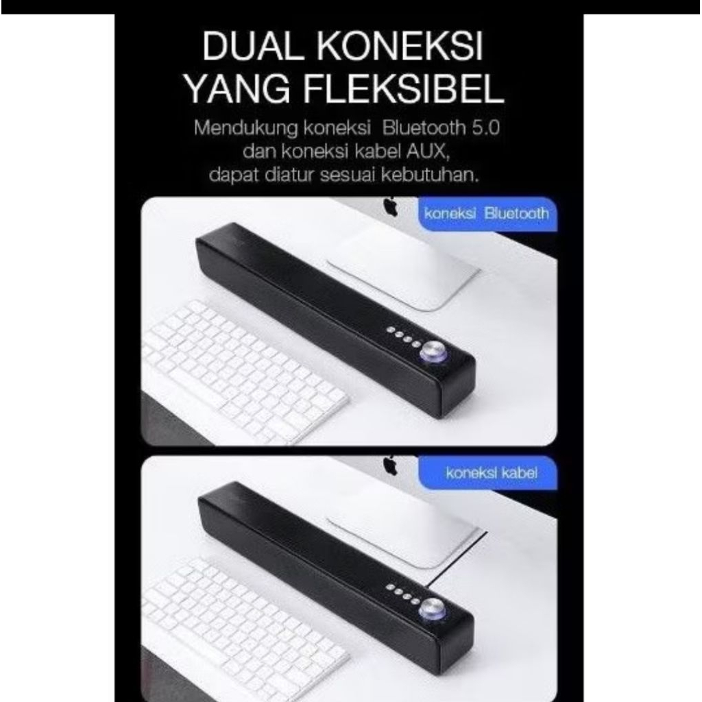 Speaker Robot RB480 Original Wireless Bluetooth 5.0 Soundbar Audio