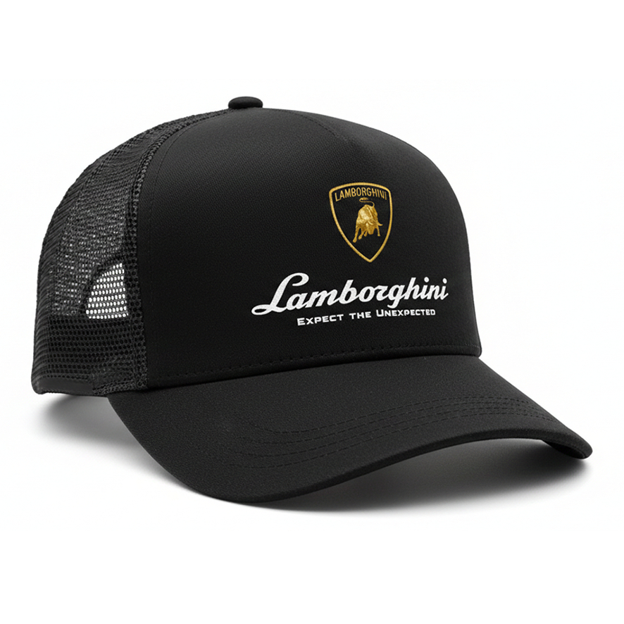 LAMBORGHINI - Topi Trucker Sablon Dewasa Unisex - Topi Jaring bisa custom logo Satuan