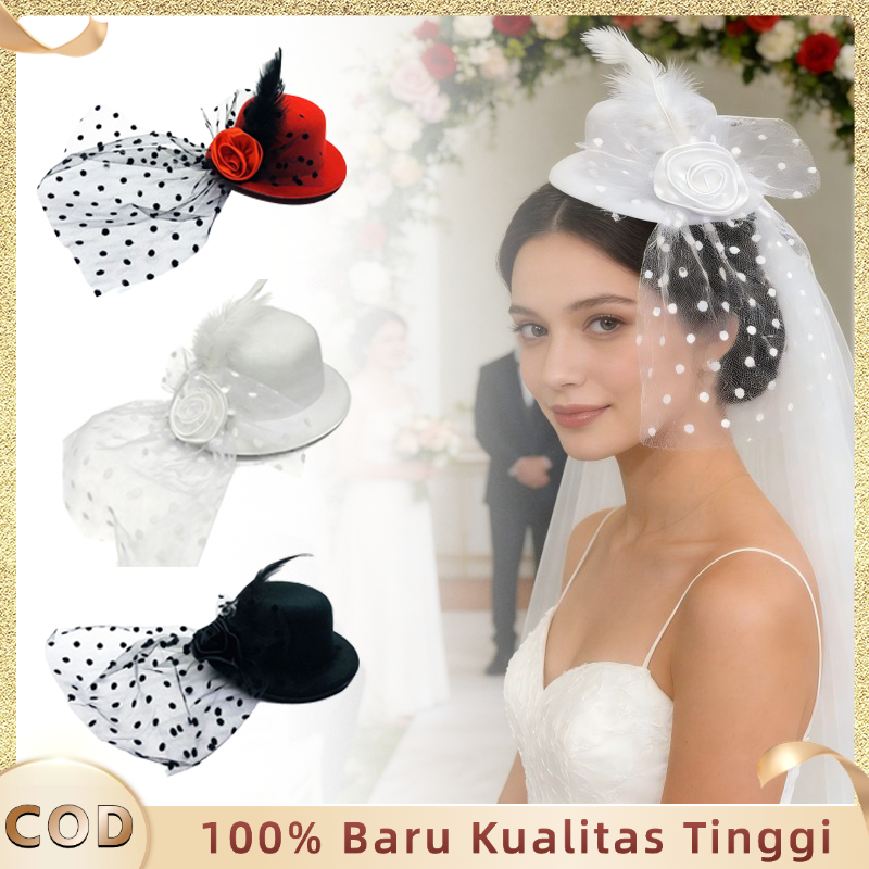 Jepitan Rambut Topi Topi Fascinator Fascinator Hat Wedding Fascinator Jepit Topi Fascinator Hat Akse