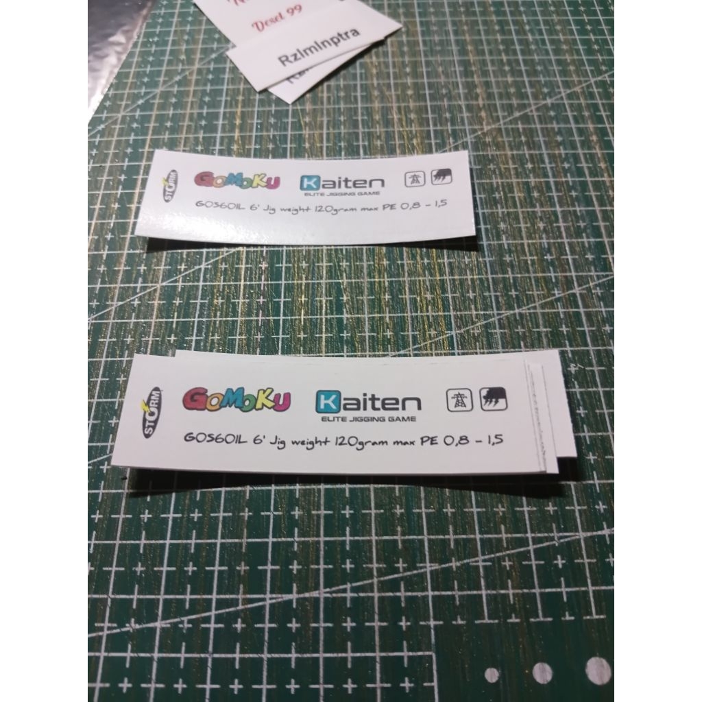 waterslide decal basah custom joran rebuild gomoku kaiten