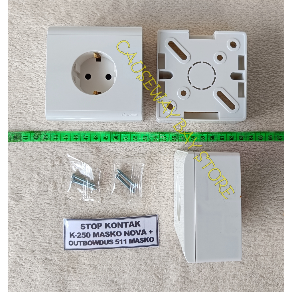 SAKLAR,STOP KONTAK MASKO NOVA + OUTBOW DUS 511 MASKO