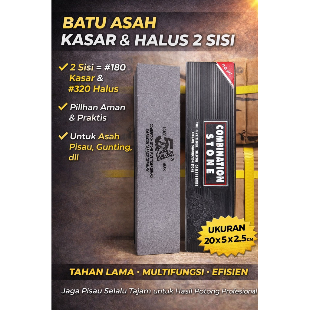 Batu Asah Tiger 8 Inch Original Germany Batu asah pisau